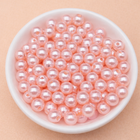 Perlice akrilne svijetlo roze 8mm